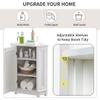 JIJIWANG Modern Triangle Bathroom Storage Cabinet, Freestanding Floor Corner Storage Cabinet with 1 Door & Adjustable Shelf for Bathroom Living Room Kitchen (White) view 4