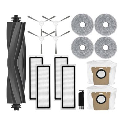 Accessories Main Brush,Dust Bags Replacement PartsCompatible for Dreame L10S Ultra / L10 Ultra Robot Vacuum Cleaner