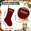 SearchI Personalized Christmas Stocking, 18 Inches Large Custom Family Christmas Stocking with Names Customized Knit Embroidered Xmas Stockings Initial Knitted Fireplace Hanging Stockings (5 Pcs) view 3