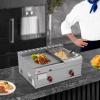 Commercial Flat Top Grill and 6L Deep Fryer Combo, Gas Nonstick Griddle, Countertop Stainless Steel Griddle and Deep Fryer with Basket for French Fry Restaurants Fast Food Stands view 2