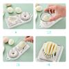 1 Multifunctional Egg Cutter Kitchen Gadgets Gods stainless Steel Double Head fancy Egg Cutter For Egg Salad And other Hard Boiled Egg Cutter, 2 in 1 Stainless Steel Wire (Pink) view 3