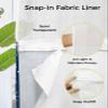 EwdeWwo Christmas No Hook Shower Curtain with Snap in Liner, Blue Snowman Snowflake Shower Curtain for Bathroom Waterproof Winter Xmas Bath Curtain with See Through Mesh Top Window, 36" x 72" view 3
