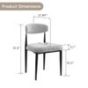 Morden Fort Modern Dining Chairs Set of 6, Boucle Upholstered Kitchen Chairs with Open Back and Black Metal Frame for Dining Room, Kitchen and Reception view 2