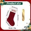SearchI Personalized Christmas Stocking, 18 Inches Large Custom Family Christmas Stocking with Names Customized Knit Embroidered Xmas Stockings Initial Knitted Fireplace Hanging Stockings (2 Pcs) view 3