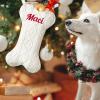 SearchI Personalized Dog Christmas Stocking, Large Bone Shape Cable Knit Custom Name Embroidered Dog Xmas Stockings, Knitted Hanging Stockings Pets (2 Pcs) view 3