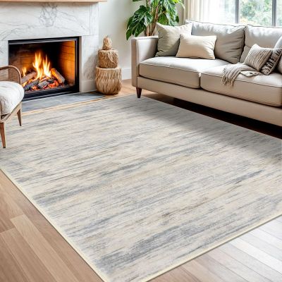 SIILOOM 5x7 Modern Area Rug for Bedroom, Gray Beige Neutral Multi Large Gray Beige Neutral Multi Super Soft Rug with Non-Slip, Non-Shedding Rugs for Living Room, Indoor Door Mat for Home Dcor