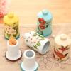 SABALON Toothpick Box Toothpick Holder Ceramic Hand-Painted Toothpick Jar Home Restaurant Toothpick Box Cotton Swab Storage Box Multi-Purpose Storage Jar Toothpick Dispenser(D) view 4