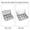 Jwthee 8 Grids Seasoning Box, aluminum alloy seasoning box spice jar organizer seasoning rack box set jar spice container with lids and spoons view 4