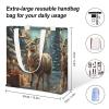 VFKLT Christmas Gift Reindeer Tote Bags for Women Canvas Handbag Reusable Grocery Bags Shoulder Purses Shopping Bag view 2