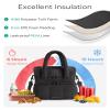 BAGSMART Lunch Bag Women, Double Deck Insulated Lunch Box, Black view 2