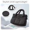 BAGSMART Lunch Bag Women, Double Deck Insulated Lunch Box, Black view 4