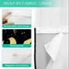 21th Birthday Shower Curtain No Hooks and Liner Set,Star Cake Fireworks Golden Black Hotel Style Fabric Bathroom Shower Curtains Waterproof Polyester Bath Spa Bathtub Curtain with Sheer Window,72"x78" view 4
