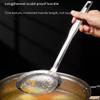 2024 New Fine Mesh Stainless Steel ColanderProfessional 304 Stainless Steel Long Handle Skimmer Spoon Strainer Oil FilterKitchen Cooking Strainer Oil Filter Skimming Grease and Foam (1PCS-S) view 4