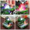 Waterfall Fountain Indoor Mini Waterfall with Led Lights & Atomizer Indoor Fountains and Waterfalls Table Top Water Fountain for Office, Home, Bedroom Desk Decor (Rockery) view 2
