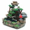 Waterfall Fountain Indoor Mini Waterfall with Led Lights & Atomizer Indoor Fountains and Waterfalls Table Top Water Fountain for Office, Home, Bedroom Desk Decor (Rockery) view 4