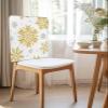 AMZRicher Christmas Chair Back Covers for Dining Chairs 8 Pack, Yellow Gray Winter Snowflake Christmas Washable Removable Chair Slipcover Back Chair Protector for Wedding Baby Shower Party view 2