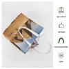 VFKLT Ancient Egypt Pyramid Tote Bags for Women Canvas Handbag Reusable Grocery Bags Shoulder Purses Shopping Bag view 3