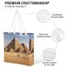 VFKLT Ancient Egypt Pyramid Tote Bags for Women Canvas Handbag Reusable Grocery Bags Shoulder Purses Shopping Bag view 4