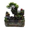 Waterfall Fountain Indoor Mini Waterfall with Led Lights & Atomizer Indoor Fountains and Waterfalls Table Top Water Fountain for Office, Home, Bedroom Desk Decor (Flowing Water & Fishbowl) view 1