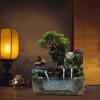 Waterfall Fountain Indoor Mini Waterfall with Led Lights & Atomizer Indoor Fountains and Waterfalls Table Top Water Fountain for Office, Home, Bedroom Desk Decor (Flowing Water & Fishbowl) view 3
