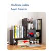 Wood Desk Storage Organizer - Desktop Display Shelf Rack, Expandable Desktop Stand Bookshelf, Office Storage Rack, Multipurpose Bookshelf For Office & Home, Extendable Desk Shelf(Blue,36*15*52.5CM) view 4