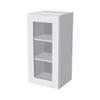 RTA Solid Wood Tall Glass Door Wall - Mounted Cabinet - 1 Glass Insert Door and 2 Shelves in Bathroom Medicine Cabinet, Kitchen for Storage ,Display - Glass Not Included (White 18W12D30H) view 1