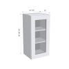 RTA Solid Wood Tall Glass Door Wall - Mounted Cabinet - 1 Glass Insert Door and 2 Shelves in Bathroom Medicine Cabinet, Kitchen for Storage ,Display - Glass Not Included (White 18W12D30H) view 3
