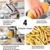 200W Electric French Fry Cutter, Commercial Stainless Steel Potato Chipper, with 8mm&10mm&12mm Blade, Professional Electric Potato Chip Cutter, Household Potato Slicer, for Onions, Carrots, Cucumbers view 3