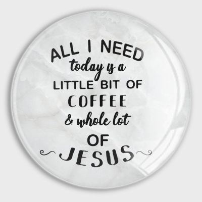 All I Need Today is A Little Bit of Coffee and A Whole Lot of Jesus Fridge Magnets, Motivational Saying Magnets Decoration for Refrigerator Whiteboard Decorative Magnetic Board Cabinet Classroom