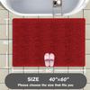 PureSwan Bathroom Rugs 40 x 60 Inch  Extra Large Bath Mat | Absorbent and Washable Thick Chenille Bath Rugs Non-Slip Runner Rug for Bathroom, Shower, Tub(Red) view 2