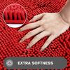PureSwan Bathroom Rugs 40 x 60 Inch  Extra Large Bath Mat | Absorbent and Washable Thick Chenille Bath Rugs Non-Slip Runner Rug for Bathroom, Shower, Tub(Red) view 3