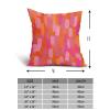 Preppy Pink Orange Pillow Covers 20X20 Inch Hot Pink Retro 70s Abstract Brush Aesthetic Decorative Cotton Linen Seasonal Pillow Cases Set of 2 College Trendy Funky Dormitory Home Decor For Bed Couch view 4