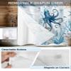 Ocean Octopus Shower Curtain No Hooks and Liner Set,Nautical Coastal Retro Blue Starfish Hotel Style Fabric Bathroom Shower Curtains Polyester Bath Spa Bathtub Curtain with Sheer Window,60"x72" view 3