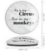 His is My Circus and These are My Monkeys Magnets Refrigerator Glass Cute Magnets Motivational Quote Magnets for Fridge Strong Magnets for Whiteboard Office Cabinets Kitchen School view 2