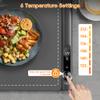 Newise Warming Mat for Food - Graphene Rapid Heating Food Warming Mat for Countertop, Portable Electric Warming Tray for Parties with 6 Temperature Levels, Practical Gifts for Mom Wife, Gray view 4