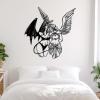 Angel Demon Metal Wall Decor, Wall Art Sexy Woman, Female Body Wall Art, Angel Wall Decor, Angel Wings Wall Decor, Angel Wings Metal Wall Art, Bedroom Wall Decor Above Bed (White, 39"x39" | 100x100cm) view 2