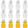 HAOZIJIE 12 Sets 2oz Honey Bottles, Bear Shape Clear Empty Honey Jar with Screw Lid,Plastic Mini Honey Jars Party Favors for Storing and Dispensing (White) view 1