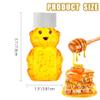 HAOZIJIE 12 Sets 2oz Honey Bottles, Bear Shape Clear Empty Honey Jar with Screw Lid,Plastic Mini Honey Jars Party Favors for Storing and Dispensing (White) view 2