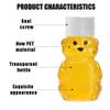 HAOZIJIE 12 Sets 2oz Honey Bottles, Bear Shape Clear Empty Honey Jar with Screw Lid,Plastic Mini Honey Jars Party Favors for Storing and Dispensing (White) view 3