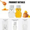 HAOZIJIE 12 Sets 2oz Honey Bottles, Bear Shape Clear Empty Honey Jar with Screw Lid,Plastic Mini Honey Jars Party Favors for Storing and Dispensing (White) view 4