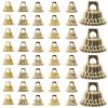Kichvoe Round Christmas Ornament Caps Plastic Christmas Replacement Ornament Hangers Caps for Christmas Tree Glass Porcelain Ceramic DIY Decor Golden- About 200PCS view 1