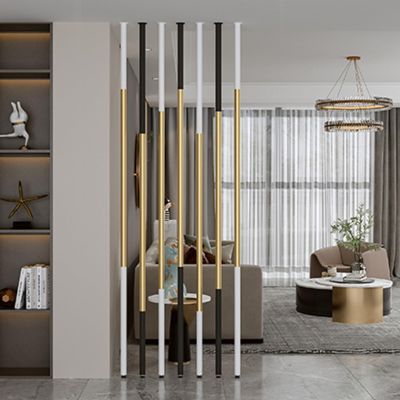 Partition Room Separation Deviders Posts Kit, 7pcs Privacy Screens Columnar with Adjustable Bases, Apartment/Restaurant Wall Partition Column(175cm/68.8in/5.74ft)