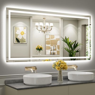 Briivue 72x36 Inch LED Bathroom Mirror with Lights, Backlit & Front Lit, Anti-Fog Lighted Bathroom Vanity Mirror for Wall, Memory Function, Dimmable, HD Tempered Glass, Shatter-Proof