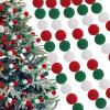Briwooody 3 Pcs 9 Ft Christmas Pom Pom Garland 123 Ball Hanging Felt Ball Pompom Bead Ornament String Banner Garland for Wall Christmas Tree Indoor Home Room Decoration(Red White Green) view 1