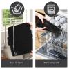 Silicone Dish Drying Mat, Self Draining Heat Pad with Strong Grip for Countertop Dishes, Fruits, Vegetables (Black) view 2