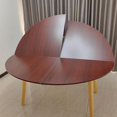 SUZEPER Large Round Foldable Table Top, Banquet Tables Large Round Circle Wooden Table Top Folding Table, No Legs Round Table Tops Only, Easy to Store(67''/170cm, Red)
