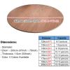 SUZEPER Large Round Foldable Table Top, Banquet Tables Large Round Circle Wooden Table Top Folding Table, No Legs Round Table Tops Only, Easy to Store(67''/170cm, Red) view 2