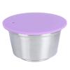 Stainless Steel Reusable Coffee Capsule Cup High Filtering Accuracy for Coffee Lovers (Violet) view 3