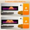 Tangkula 72 Inches Electric Fireplace Inserts,5100 BTU 3.19 Inches Ultra Thin Recessed and Wall Mounted Fire Place with 12 Flames and Amber Bed Colors,5 Color Speed and Brightness,12 H Timer view 4