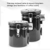 1.5L Coffee Beans Sealing Coffee Beans Jar, Sealing Container Coffee Beans Jar, Sealing Container Jar Canister Container 304 Stainless Steel with Exhaust Valve and Spoon for Home view 2